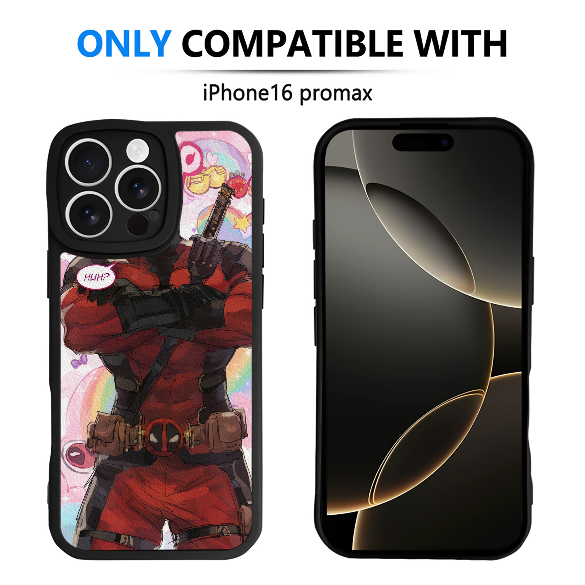 （画像用） Deadpool デッドプール 【iPhone 16シリーズ対応】シリコンスマホケース（レザー調） 材質：シリコン